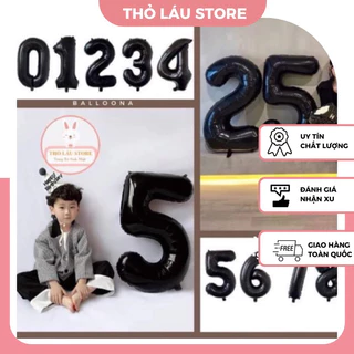 { GIÁ RẺ NHẤT } Bong bóng số tuổi màu đen, size 32inch cỡ lớn 70cm trang trí sinh nhật,set up phong cách Hàn Quốc