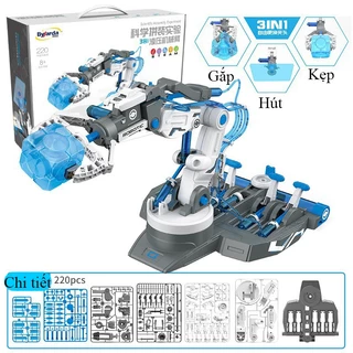 Cánh Tay Robot Thuỷ Lực Robotic Arm Phát Triển Tư Duy, Trí Tuệ Cho Bé Lắp Ráp với 222 Chi Tiết Đồ Chơi Thông Minh Cho Bé