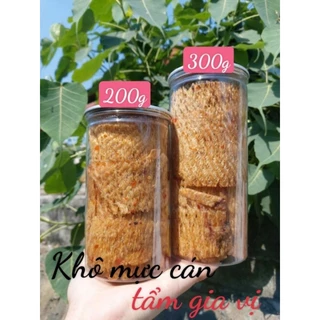 Khô mực cán tẩm gia vị nguyên con miếng lớn - Hộp 200gr/300gr Hải sản sấy khô