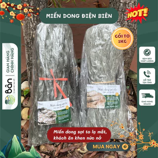 Miến dong Điện Biên thái tay sợi to - sợi nhỏ loại 1 đặc sản Tây Bắc gói 1kg