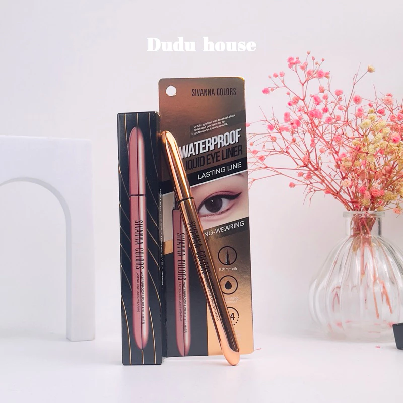 Kẻ Mắt Sivanna Chống Nước Không Lem Waterproof Liquid Eye Liner Lasting Line