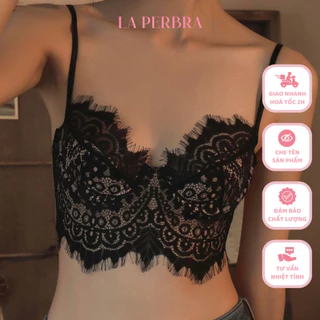 Áo Bra Ren Nữ Bralette Gợi Cảm LA PERBRA Bra Ren 2 Dây Quyến Rũ Sexy Áo Lót Ren Có Gọng Không Mút - B04