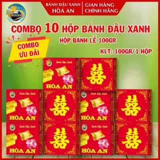 Combo 10 Hộp Bánh Đậu Xanh Hộp Bánh Lễ 100Gr