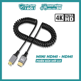 Dây cáp Mini HDMI /Micro HDMI/ HDMI to HDMI dạng lò xo xoắn chuẩn HDMI 2.0