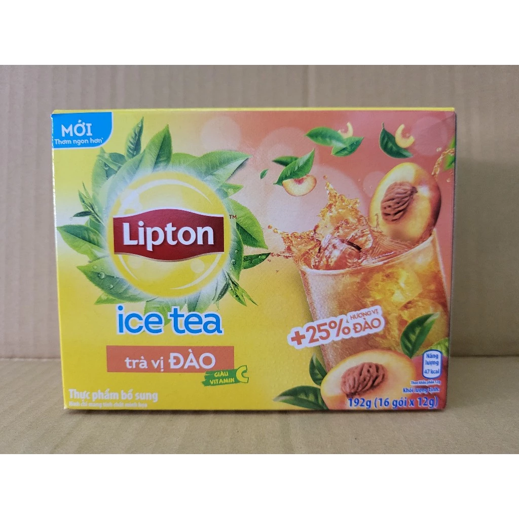 [Hộp 192g – VỊ ĐÀO] TRÀ HÒA TAN [VN] LIPTON Peach Ice Tea