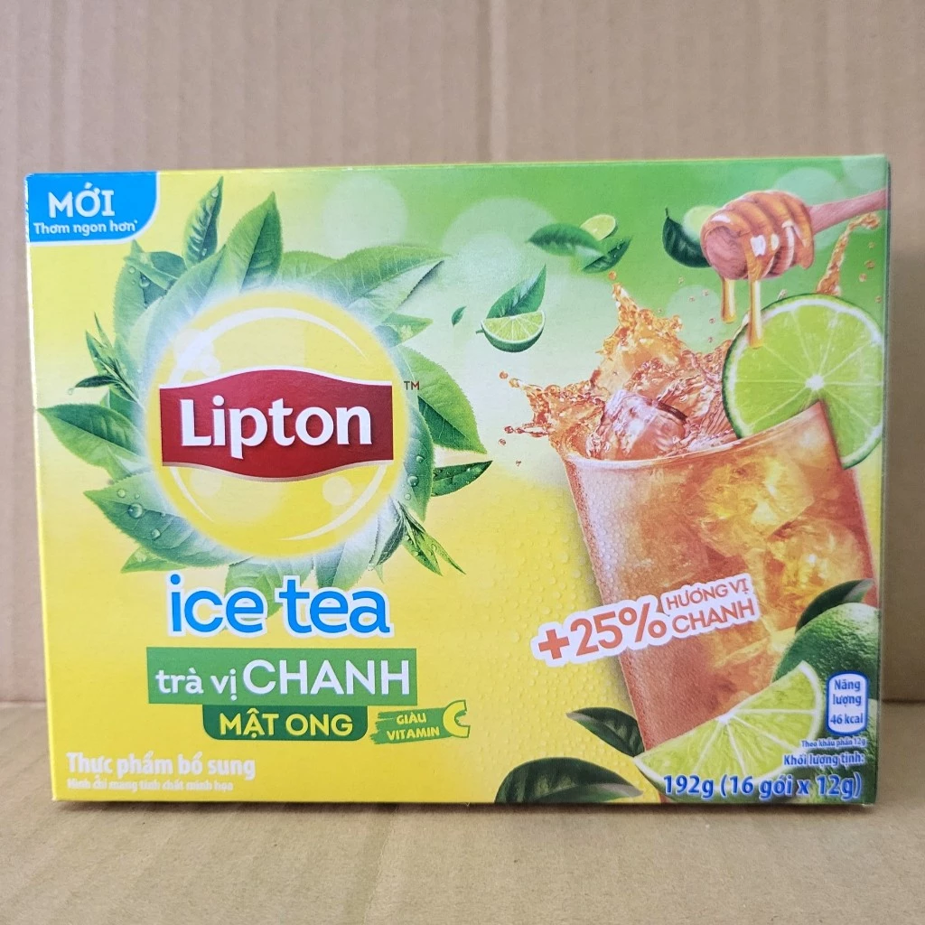 [Hộp 192g – 	CHANH] TRÀ HÒA TAN [VN] LIPTON Lemon Ice Tea