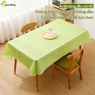 Khăn trải bàn BUNA chất liệu PVC hoạ thiết caro chống thấm nước, dầu ăn, khăn trang trí phòng học