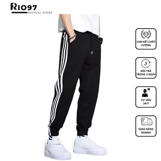 Quần Jogger Thể Thao Nam Nữ 3 Sọc Bo Thun, Chất Vải Poly Phong Cách Đường Phố Thể Thao - RIO97 STORE