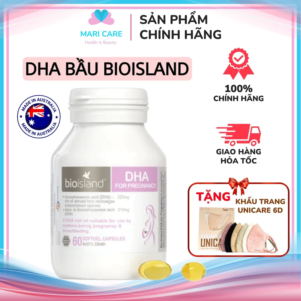 DHA Bầu Úc Biosland [Tem Chính Hãng] 60 viên (DATE MỚI XA)