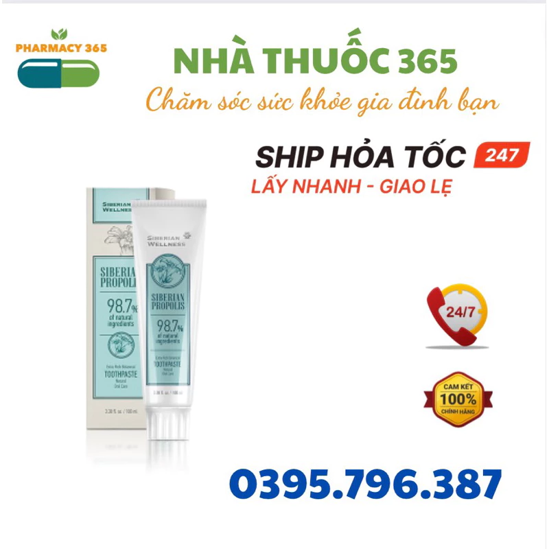 [Siêu Sale] Kem đánh răng thảo dược "Keo ong Siberi"  – 100ml – Date 2023 2024 - Siberian Propolis Extra