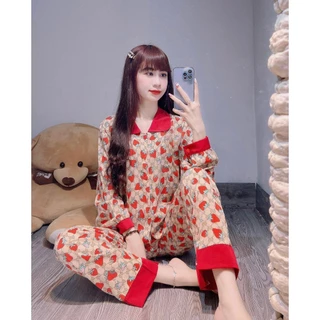 Đồ bộ nữ Pijama dài tay mặc nhà cao cấp