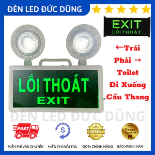 Đèn Sự Cố Khẩn Cấp Chiếu Sáng Kết Hợp Biển Chỉ Dẫn Thoát Hiểm Exit, Thiết Bị Phòng Cháy Chữa Cháy (BẢO HÀNH 1 NĂM)