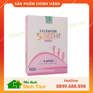 Safemom 5-MTHF 30 viên – Bổ sung Vitamin (B6, B12, E), Folate và Sắt