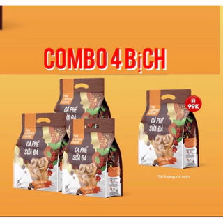 [date Mới/2025]Combo 4 Bịch Cà phê sữa đá hòa tan The Coffee House (25 gói x 22g)