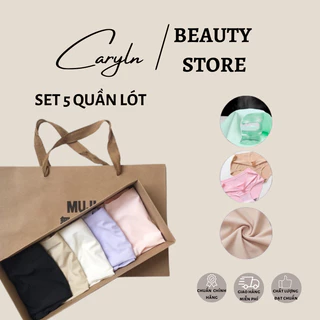 Set 5 Quần Lót Nữ - Cotton Muji Kháng Khuẩn Xuất Nhật - CARYLN.STORE -