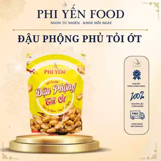 Đậu Phộng Tỏi Ớt 70G bùi bùi thơm thơm giòn ngon - Thực Phẩm Phi Yến