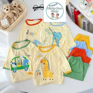 (7kg_28KG DƯỚI 6 TUỔI) Bộ quần áo thun lạnh minky mom cho bé Bộ Dài Tay Cho Bé LDD51 Đồ Bộ Thun Lạnh Cao Cấp Mềm Mịn