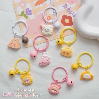 Móc Khoá Lục Lạc Bunny Phô Mai Hoạt Hình Xinh Xắn