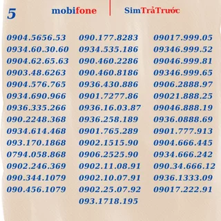 Sim 4G Mobifone trả trước gói cước c90n, c120n, C120 , ED50 ưu đãi khủng, giá rẻ, số đẹp.