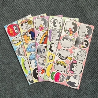 (8.5x14.5cm) 1 tấm sticker Chim cánh cụt mập ú chống thấm nước