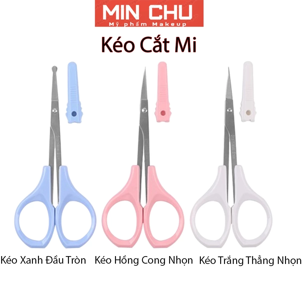 Kéo Cắt Lông Mi Bằng Thép Siêu Bền An Toàn Chuyên Dùng Cho Makeup Đủ Mã