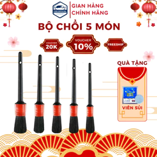 Bộ 5 Chổi Cọ Vệ Sinh Xe Ô Tô Đa Năng Car.Official - Cọ Rửa Khoang Máy, Mân xe, Nội Thất