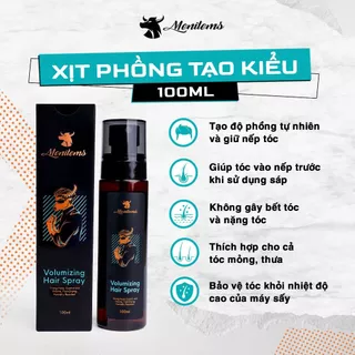 Xịt tạo phồng tóc Menitems, tạo độ phồng tự nhiên, giữ nếp tạo kiểu, không gây bết và nặng tóc 100ML