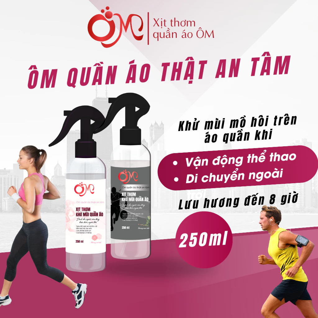 Xịt thơm quần áo ÔM 250ML xịt thơm Quần Áo và vải Fabric Perfume hương ngọt cho nữ bodymist