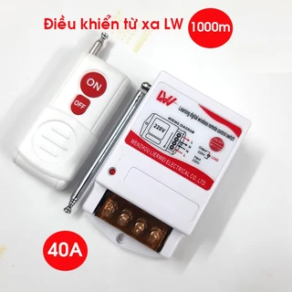 Công tắc điều khiển từ xa bật tắt máy bơm nước 40A/220V khoảng cách 1Km LW, công tắc wifi