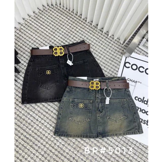 CHÂN VÁY JEANS NGẮN KÈM ĐAI BB CL HÀNG QCL1 MS26157