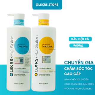 Dầu gội xả Olexrs Hair Salon 960ml, phục hồi chống rụng kích mọc tóc