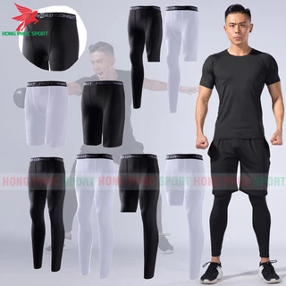 QUẦN PRO COMBAT LỆCH CHÂN (1 bên trên gối, 1 bên đến bắp chân) QUẦN BÓ CƠ  GIỮ NHIỆT TẬP GYM BÓNG ĐÁ BÓNG RỔ