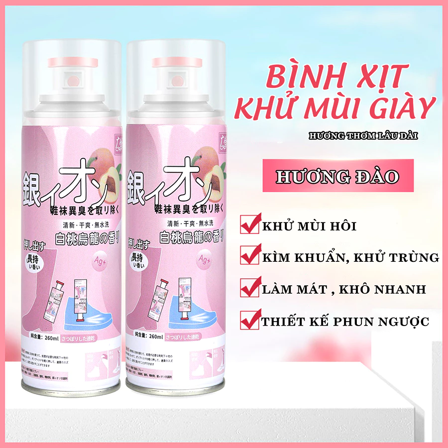 Chai Xịt Khử Mùi Giày NaNo Bạc Xịt Khử Mùi Hôi Chân 2024