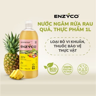 Nước Ngâm Rửa Rau Củ Quả Sinh Học ENZYCO Hương Dứa 1L, Làm Sạch Thực Phẩm 100% Enzyme Từ Dứa