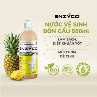 Nước Tẩy Bồn Cầu Sinh Học ENZYCO Hương Khuynh Diệp 500ml Khử Sạch Khuẩn An Toàn 90% Enzyme Từ Dứa