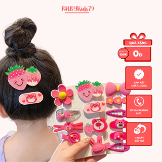 Set 14 Kẹp tóc bé gái đáng yêu, kẹp dễ thương cho bé - rubykids79