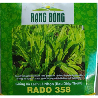 Hạt giống Xà Lách Lá Nhọn (Rau Diếp Thơm) Rado 358 (10g~5600 hạt) thu hoạch nhiều lần, dễ trồng - Hạt giống Rạng Đông