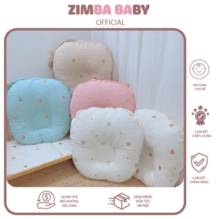 Gối Chống Trào Trần Bông Thêu Monona Chất Liệu Cotton Siêu Lành Tính Với Làn Da Bé Zimbababy