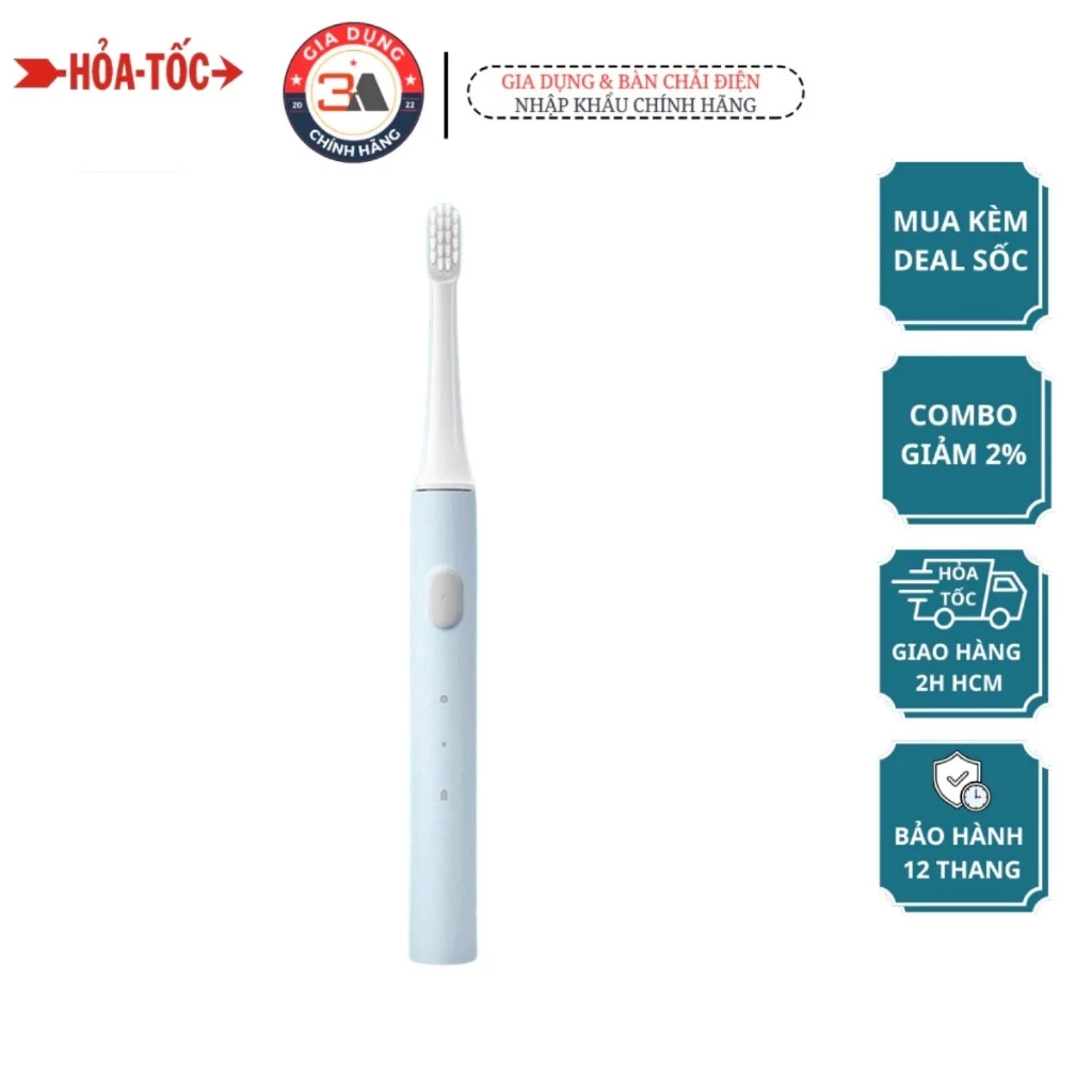 Bàn chải điện Mijia T100 -Màu Xanh Min (nhạt)- Hàng Chính Hãng