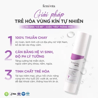 Femivita Gel Venus Y Passion- Hỗ trợ tăng cảm hứng, chăm sóc, se K.H.I.T vùng Y, kháng khuẩn, giảm ngứa phụ khoa