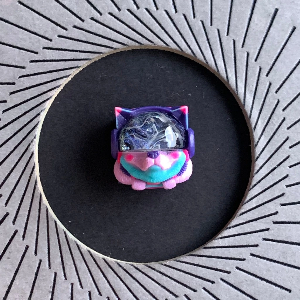 Keycap Artisan nút bàn phím cơ Sirius 006 xanh tím