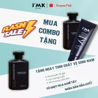 Combo Sữa Rửa Mặt Thảo Dược Sạch Mụn & Tinh Chất Vệ Sinh Nam Thảo Dược Cao Cấp I'MK