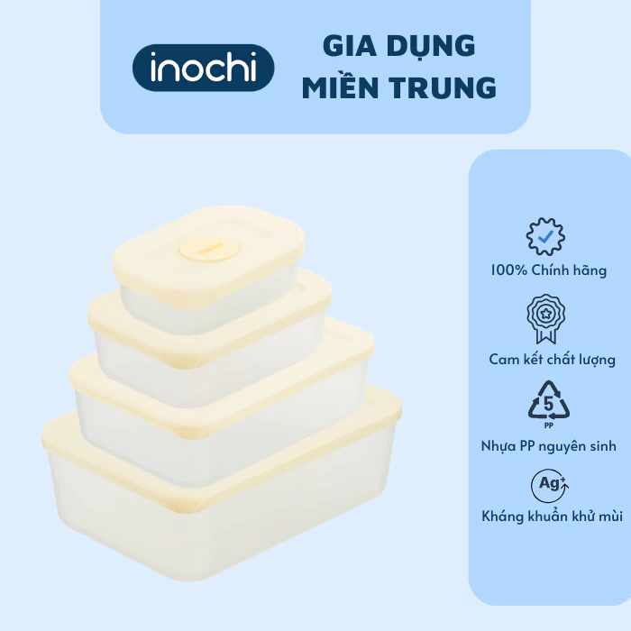 [BẢN ĐẶC BIỆT] Hộp thực phẩm trữ đông Hokkaido INOCHI đa dạng màu sắc, an toàn khi đông lạnh