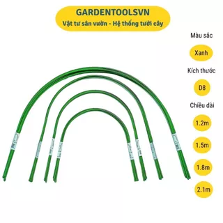 Thanh vòm luống trồng rau Daim D8 (set 5 chiếc) chất liệu thép bọc nhựa màu xanh