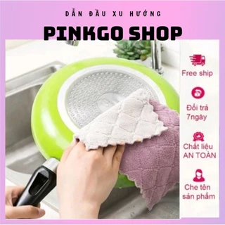 Khăn Lau Tay Lau Bếp Mềm Mại - Khăn Lau Ly Chén Bát Đa Dụng Siêu Thấm Hút Sợi Vải - Pinkgo Shop