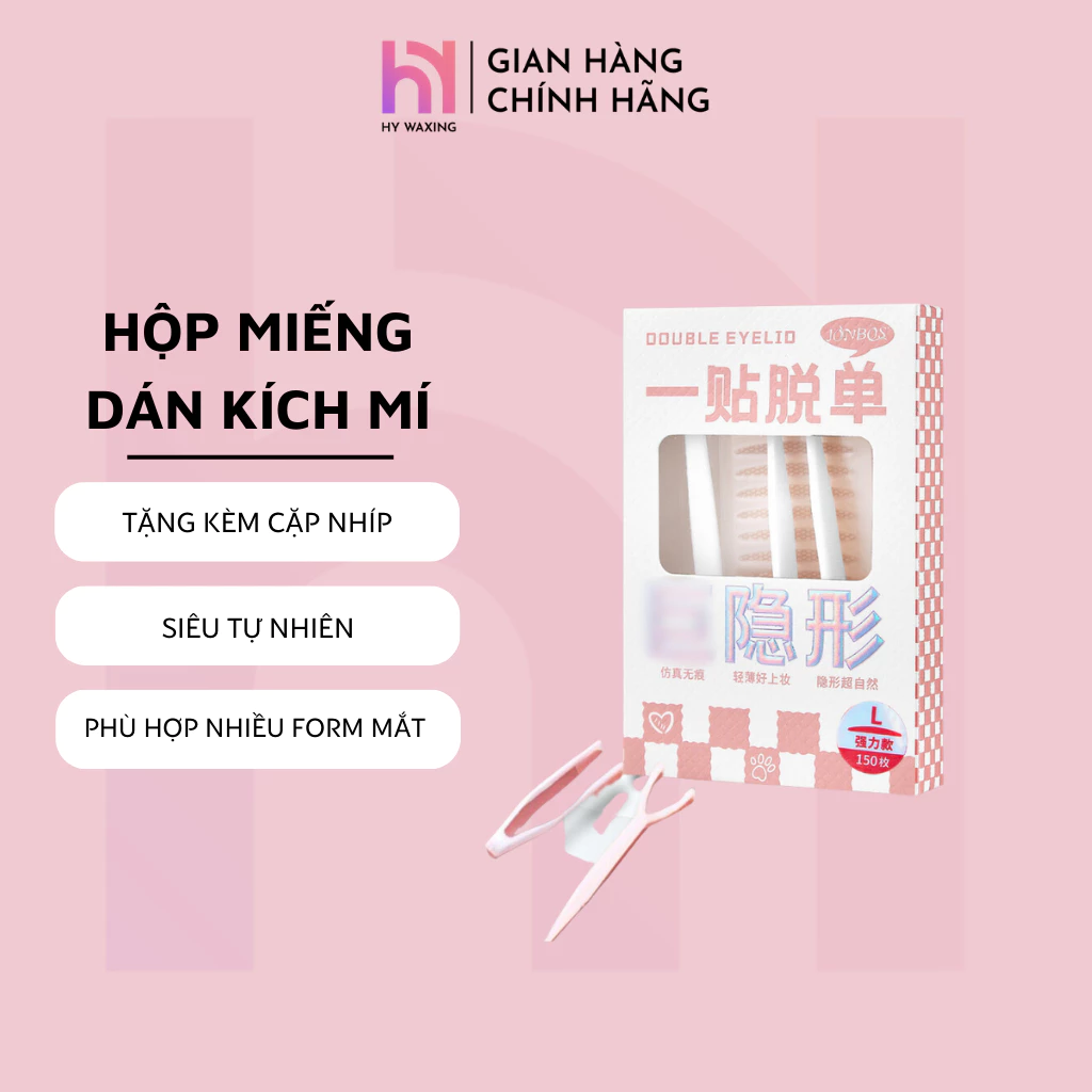 Bộ 90 Miếng Dán Kích Mí HY WAXING Tự Nhiên Vô Hình Chống Thấm Nước Lâu Trôi CI-067