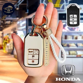 Vỏ Ốp Bọc Chìa Khóa Ô Tô Honda CRV, HRV, BRV, XRV, Civic FC FE, City, Brio, Jazz, Accord Sport SI EX EX-L Touring