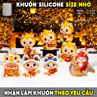 Khuôn silicone hình RỒNG CON TÀI LỘC Mini 8 MẪU, khuôn làm tượng