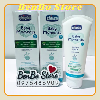 Kem dưỡng da Chicco Crema Ricca/ sữa dưỡng thể chiết xuất Hạnh nhân Lotion cho bé từ 0M+