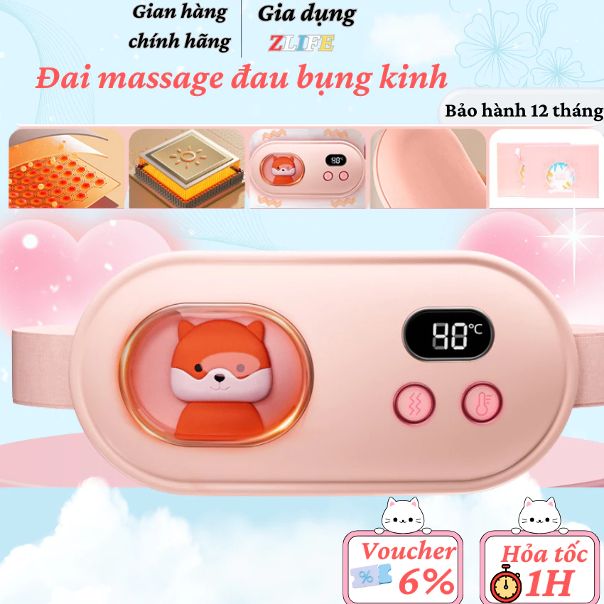 Máy chườm bụng kinh, Túi Chườm Bụng Kinh giảm đau làm ấm bụng làm ấm tử cung, Máy Massage Bụng Kinh